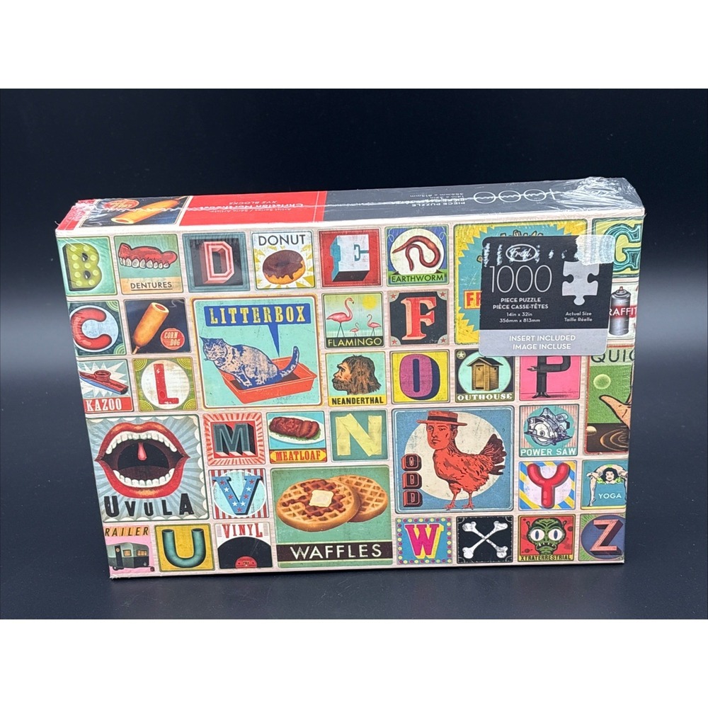 Genuine Fred XYZ BLOCKS by Christian Northeast 1000 piece puzzle NEW SEALED